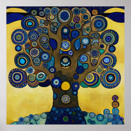Gustav Klimt inspireerde The Tree of Life Poster