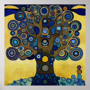Gustav Klimt inspireerde The Tree of Life Poster