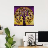 Gustav Klimt inspireerde The Tree of Life Poster (Thuiskantoor)