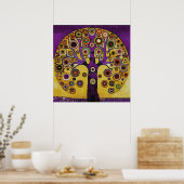 Gustav Klimt inspireerde The Tree of Life Poster (Keuken)