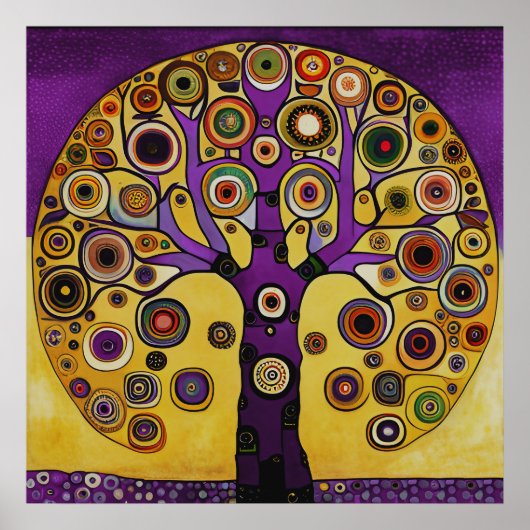 Gustav Klimt inspireerde The Tree of Life Poster (Voorkant)