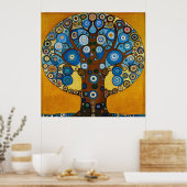 Gustav Klimt inspireerde The Tree of Life Poster (Keuken)