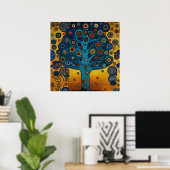 Gustav Klimt inspireerde The Tree of Life Poster (Thuiskantoor)