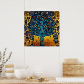 Gustav Klimt inspireerde The Tree of Life Poster (Keuken)