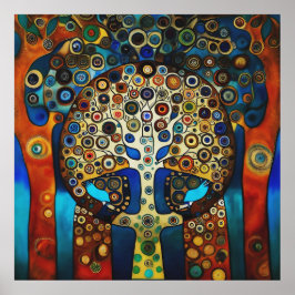 Gustav Klimt inspireerde The Tree of Life Poster