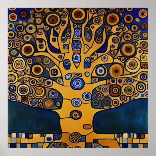 Gustav Klimt inspireerde The Tree of Life Poster (Voorkant)