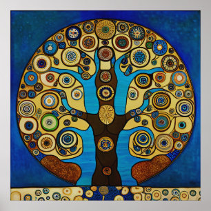 Gustav Klimt inspireerde The Tree of Life Poster