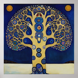 Gustav Klimt inspireerde The Tree of Life Poster