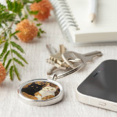 Gustav Klimt inspireerde twee katten in bed Sleutelhanger (Zijkant)