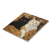 Gustav Klimt inspireerde twee katten in bed Tegeltje (Zijkant)