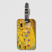 Gustav Klimt is het beroemde schilderij The Kiss. Bagagelabel (Voorkant (verticaal))