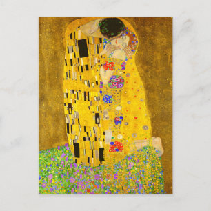 Gustav Klimt is het beroemde schilderij The Kiss. Briefkaart