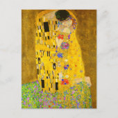 Gustav Klimt is het beroemde schilderij The Kiss. Briefkaart (Voorkant)