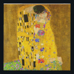 Gustav Klimt is het beroemde schilderij The Kiss. Imitatie Canvas Print<br><div class="desc">Gustav Klimt is het beroemde schilderij The Kiss. Faux Canvas Print. beroemd schilderij van Gustav Klimt.</div>