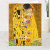 Gustav Klimt is het beroemde schilderij The Kiss. Kaart (Voorkant)