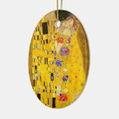 Gustav Klimt is het beroemde schilderij The Kiss. Keramisch Ornament (Links)