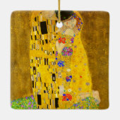 Gustav Klimt is het beroemde schilderij The Kiss. Keramisch Ornament (Achterkant)