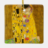 Gustav Klimt is het beroemde schilderij The Kiss. Keramisch Ornament (Voorkant)