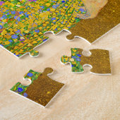Gustav Klimt is het beroemde schilderij The Kiss. Legpuzzel (Zijkant)