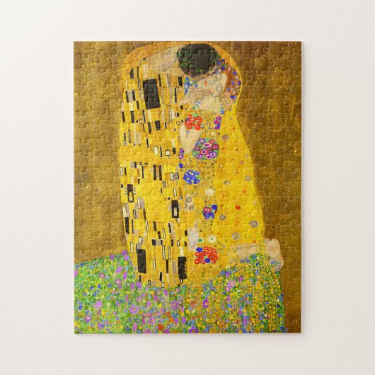 Gustav Klimt is het beroemde schilderij The Kiss. Legpuzzel (Verticaal)