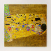 Gustav Klimt is het beroemde schilderij The Kiss. Legpuzzel (Horizontaal)