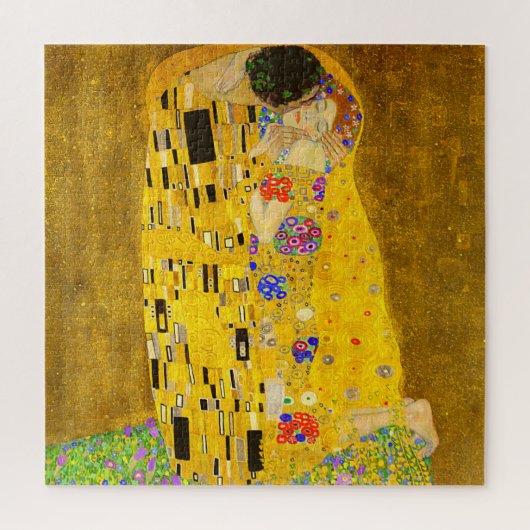 Gustav Klimt is het beroemde schilderij The Kiss. Legpuzzel (Verticaal)