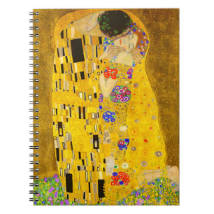 Gustav Klimt is het beroemde schilderij The Kiss. Notitieboek