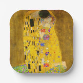 Gustav Klimt is het beroemde schilderij The Kiss. Papieren Bordje (Voorkant)