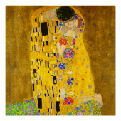 Gustav Klimt is het beroemde schilderij The Kiss. Perfect Poster (Voorkant)