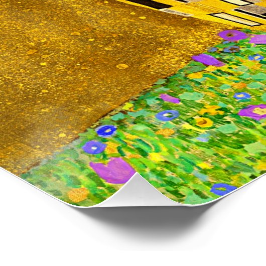 Gustav Klimt is het beroemde schilderij The Kiss. Perfect Poster (Hoek)