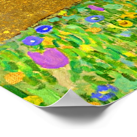 Gustav Klimt is het beroemde schilderij The Kiss. Poster (Hoek)