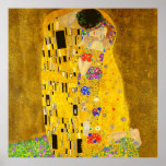 Gustav Klimt is het beroemde schilderij The Kiss. Poster<br><div class="desc">Gustav Klimt is het beroemde schilderij The Kiss. Poster beroemd schilderij Gustav Klimt.</div>