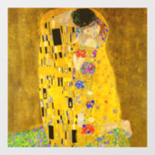 Gustav Klimt is het beroemde schilderij The Kiss. Raamsticker (Vel)