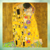 Gustav Klimt is het beroemde schilderij The Kiss. Raamsticker (Vel 3)