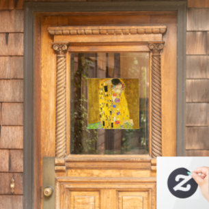 Gustav Klimt is het beroemde schilderij The Kiss. Raamsticker