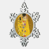 Gustav Klimt is het beroemde schilderij The Kiss. Tin Sneeuwvlok Ornament (Rechts)