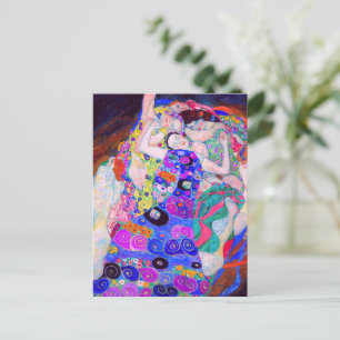 Gustav Klimt is het beroemde schilderij The Virgin Briefkaart