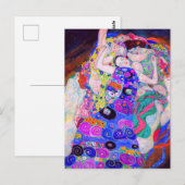 Gustav Klimt is het beroemde schilderij The Virgin Briefkaart (Voorkant / Achterkant)