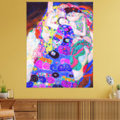 Gustav Klimt is het beroemde schilderij The Virgin Canvas Afdruk (Insitu (Woonkamer))