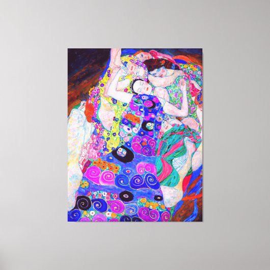 Gustav Klimt is het beroemde schilderij The Virgin Canvas Afdruk (Voorkant)