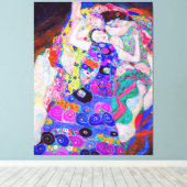 Gustav Klimt is het beroemde schilderij The Virgin Canvas Afdruk (Insitu (Houten vloer))