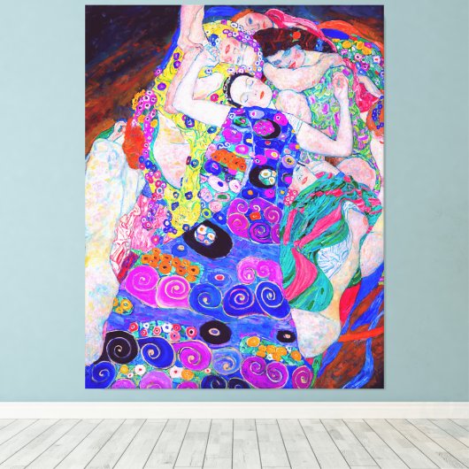 Gustav Klimt is het beroemde schilderij The Virgin Canvas Afdruk (Insitu (Houten vloer))