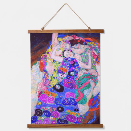 Gustav Klimt is het beroemde schilderij The Virgin Hangend Wandkleed (Voorkant)