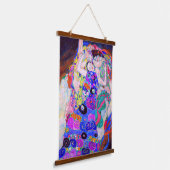 Gustav Klimt is het beroemde schilderij The Virgin Hangend Wandkleed (Gebogen)