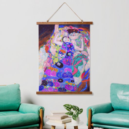 Gustav Klimt is het beroemde schilderij The Virgin Hangend Wandkleed (Woonkamer)