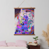 Gustav Klimt is het beroemde schilderij The Virgin Hangend Wandkleed (Slaapkamer)