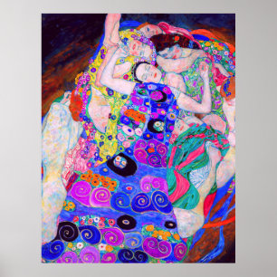 Gustav Klimt is het beroemde schilderij The Virgin Poster