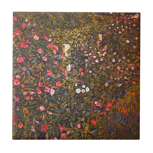 Gustav Klimt // Italenische Gartenlandschaft Tegeltje (Voorkant)