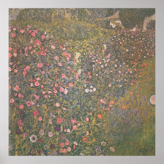 Gustav Klimt - Italiaans tuinbouwlandschap Poster (Voorkant)