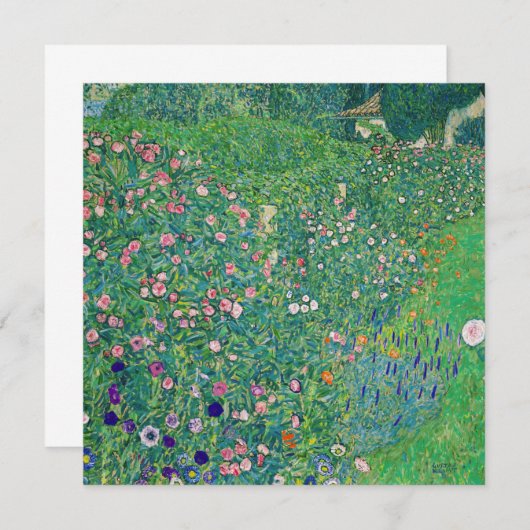 Gustav Klimt - Italiaans tuinlandschap Bedankkaart (Voorkant / Achterkant)